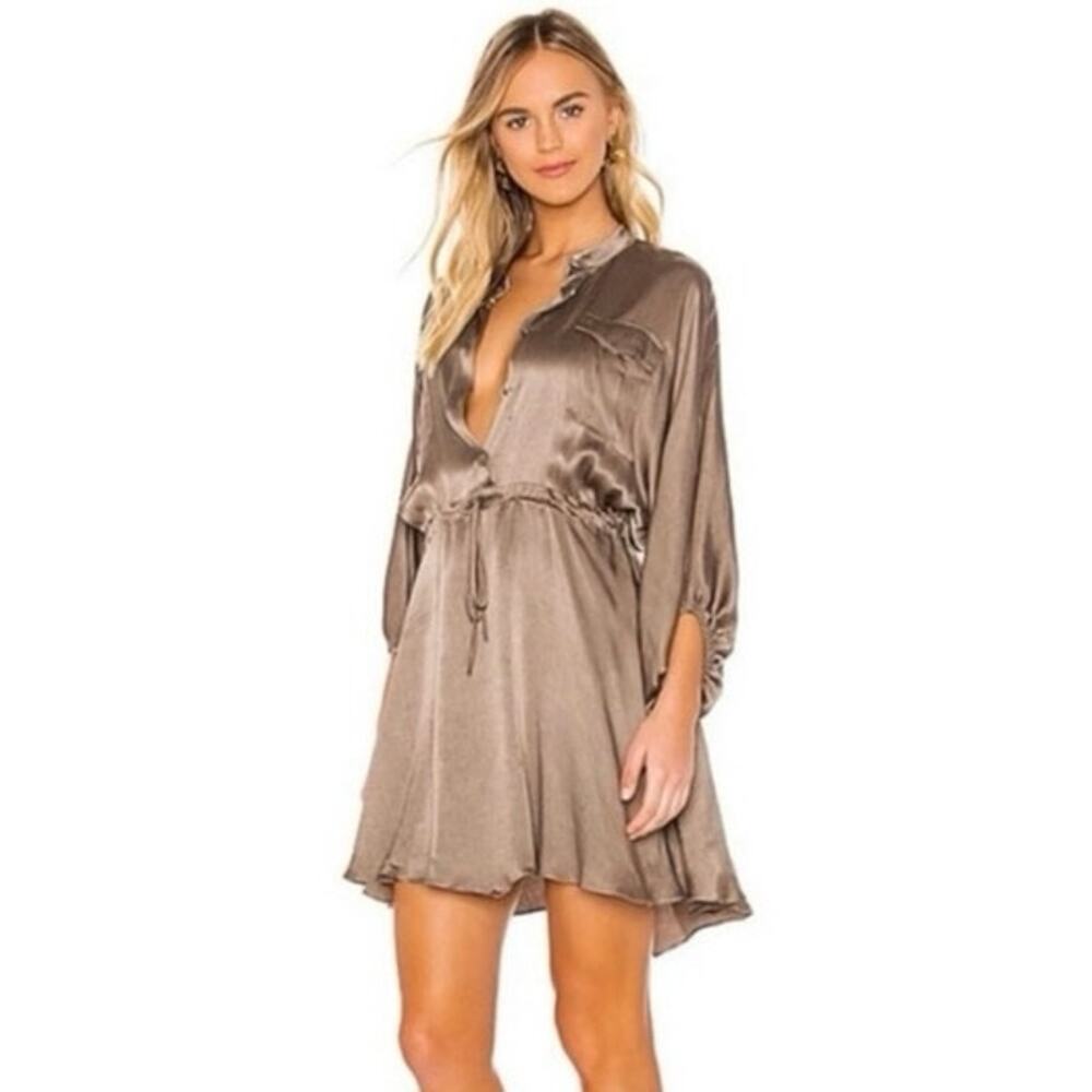 Shona Joy Silky Balloon Sleeve Elton Dress